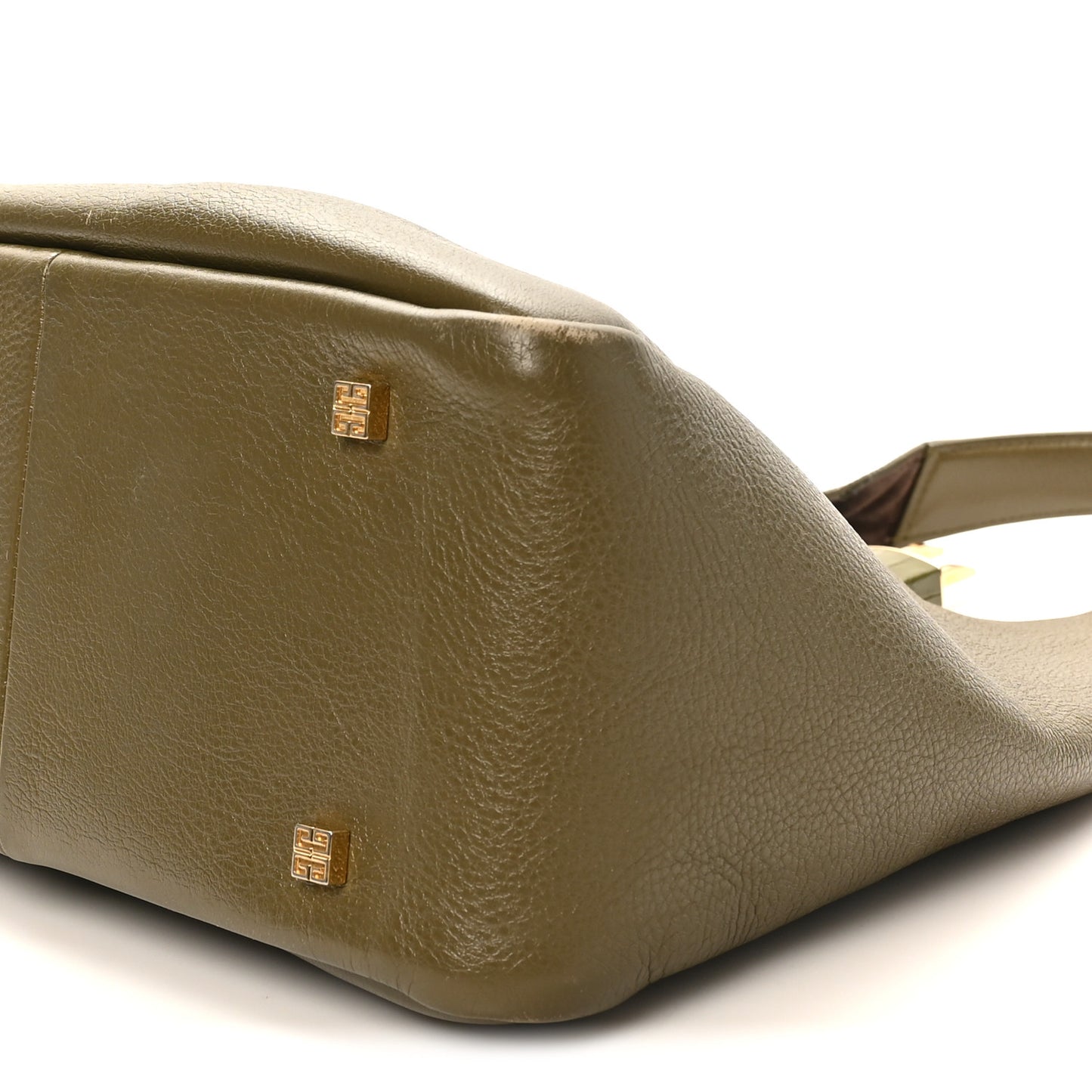 Calfskin Crocodile Embossed Medium G-Lock Hobo Dark Khaki