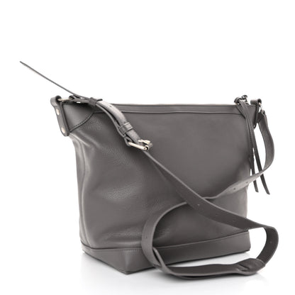 Balenciaga Grained Calfskin Silver Hardware Small Neo Classic Hobo Dark Grey 3 of 10