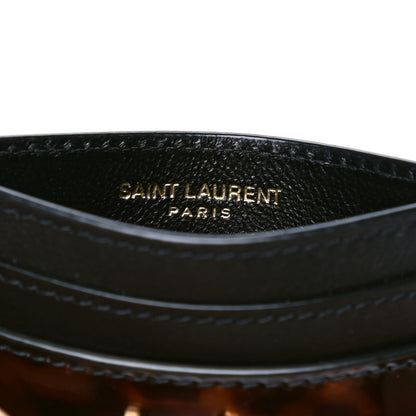 Saint Laurent Patent Monogram Credit Card Case Tortoiseshell 4 of 4