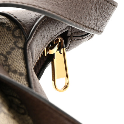 Gucci GG Supreme Monogram Textured Calfskin Web Mini Ophidia Half Moon Hobo Beige Ebony New Acero 15 of 19