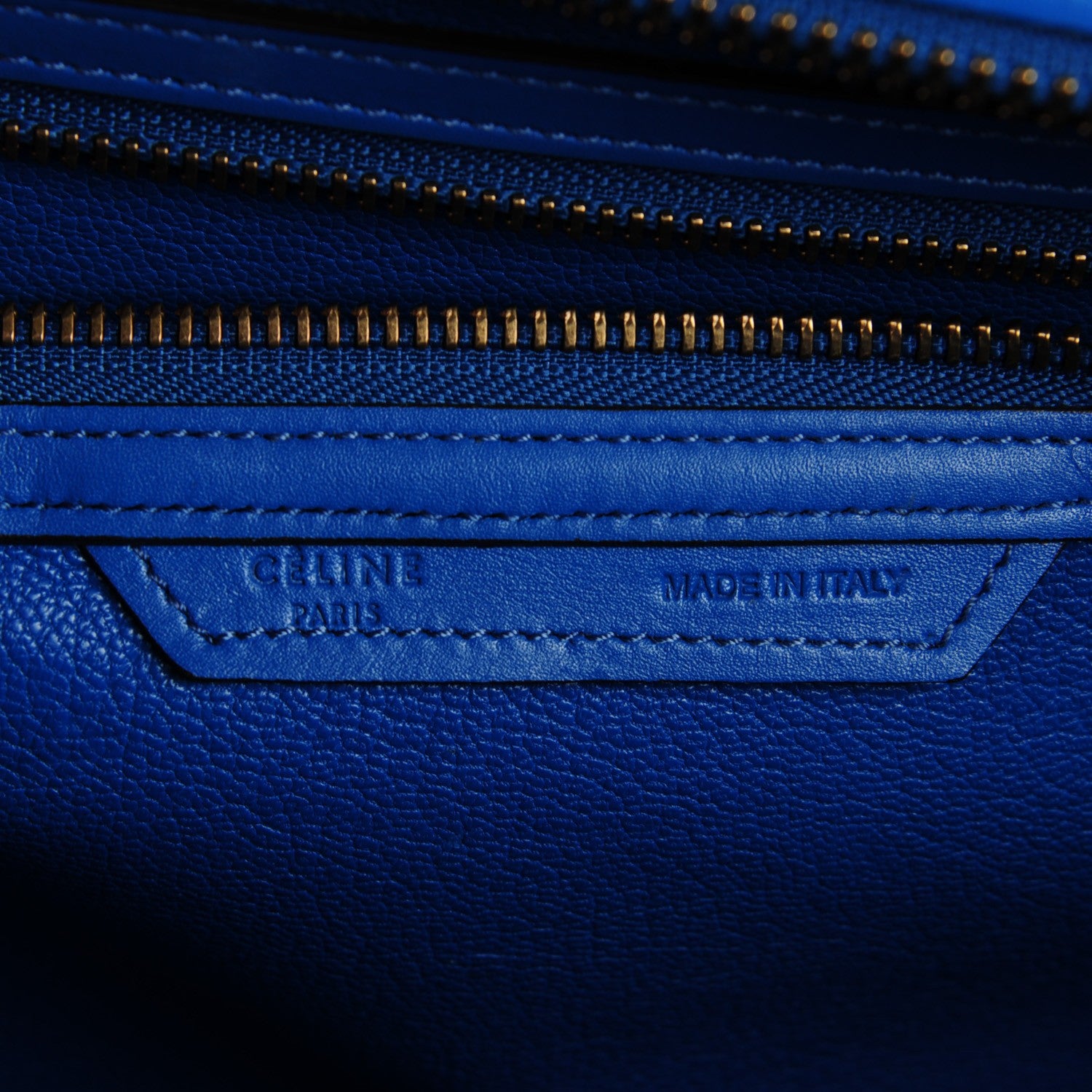 Celine Palmelato Calfskin Mini Luggage Electric Blue 6 of 8