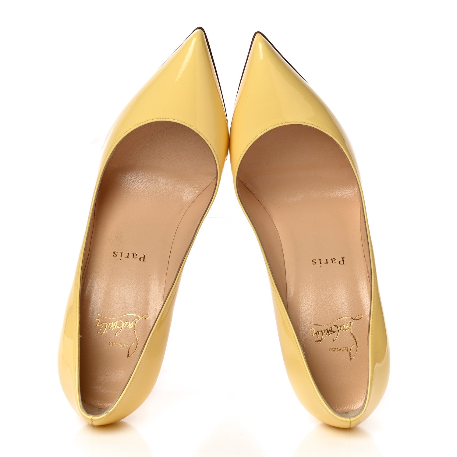 Christian Louboutin Patent So Kate 120 Pumps 37.5 Yellow 5 of 11