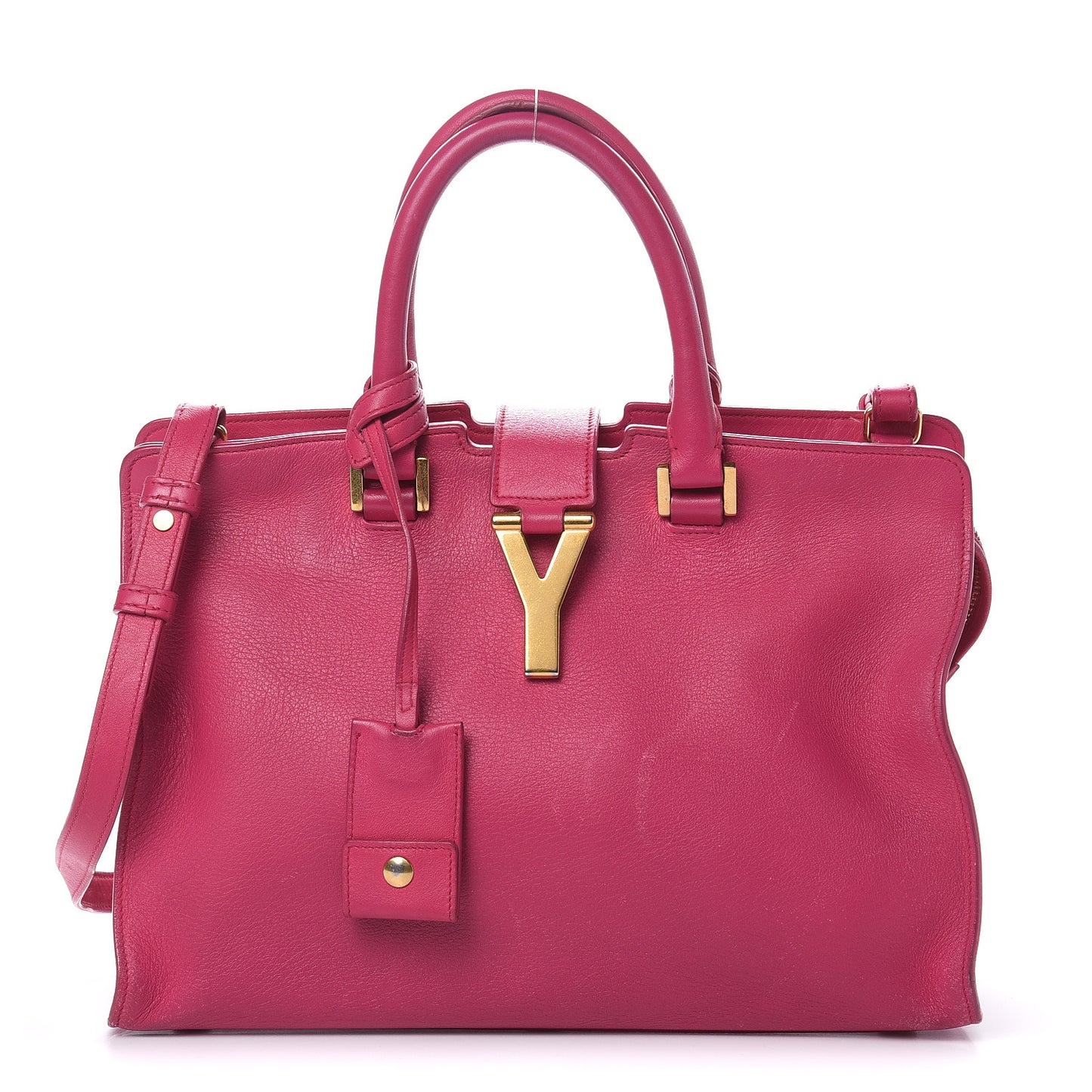 Calfskin Small Classic Y Cabas Fuchsia