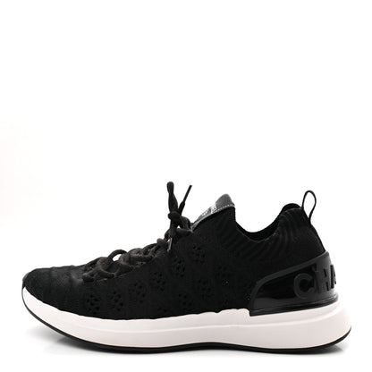 Chanel Fabric Logo Sneakers 37.5 Black 1 of 8