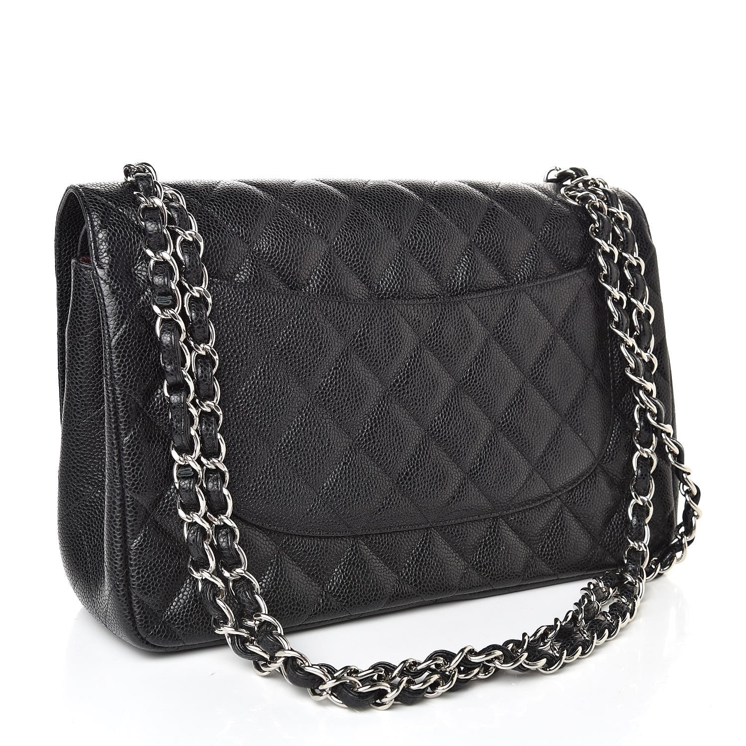 Chanel Caviar Quilted Jumbo Double Flap Black 3 of 12