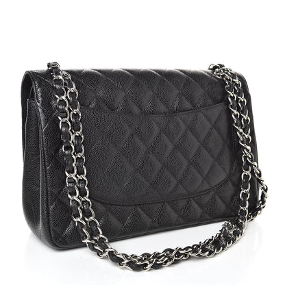 Chanel Caviar Quilted Jumbo Double Flap Black 3 of 12