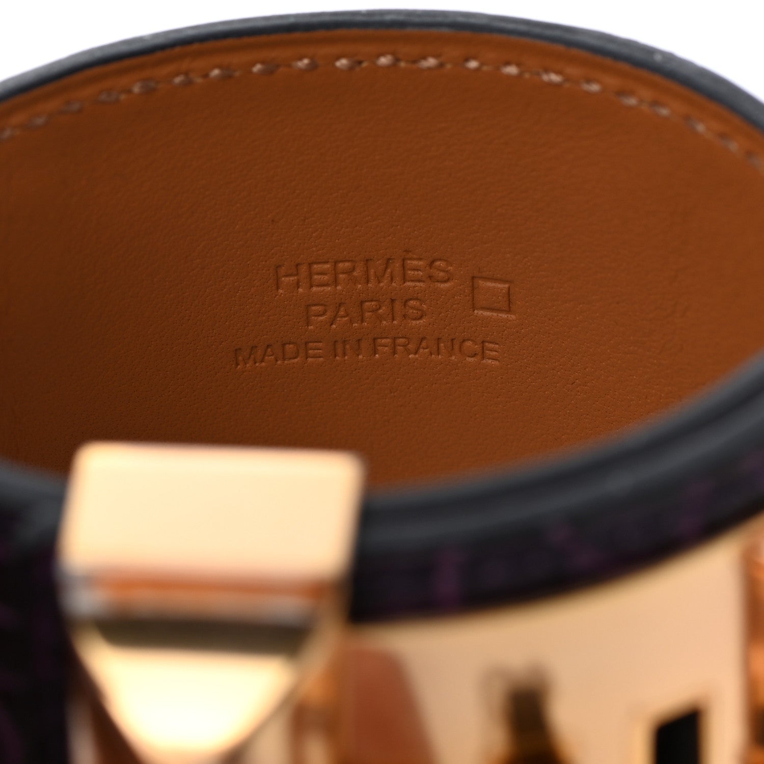 Hermes Shiny Alligator Collier De Chien CDC Bracelet S Amethyst 4 of 7