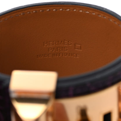 Hermes Shiny Alligator Collier De Chien CDC Bracelet S Amethyst 4 of 7