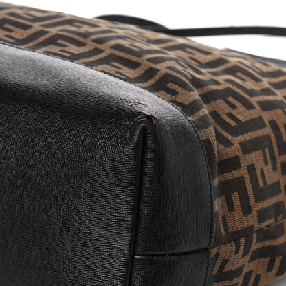 Fendi Zucca Vitello Elite Medium Roll Tote Tobacco Black 10 of 22