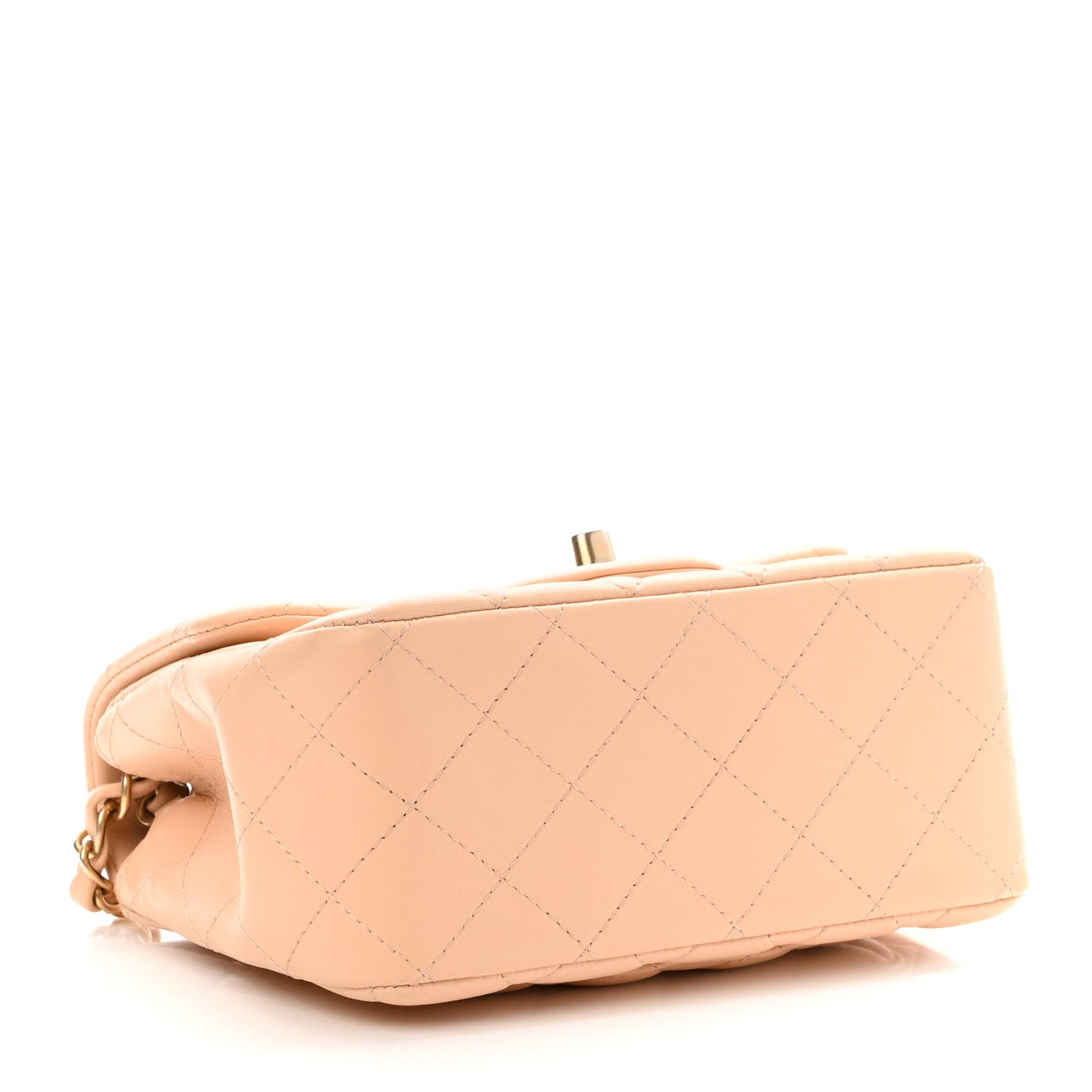 Chanel Lambskin Quilted Mini Square Flap Beige 4 of 10