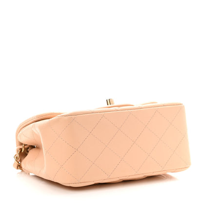 Chanel Lambskin Quilted Mini Square Flap Beige 4 of 10