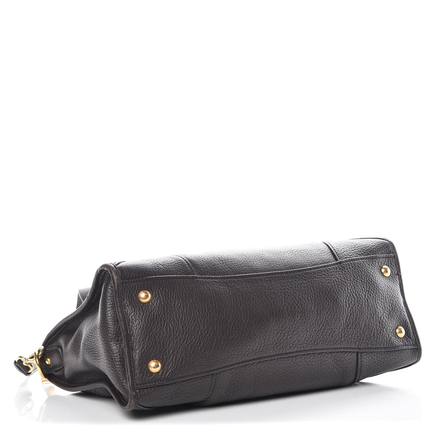 Prada Vitello Daino Shopping Satchel Teak 5 of 13