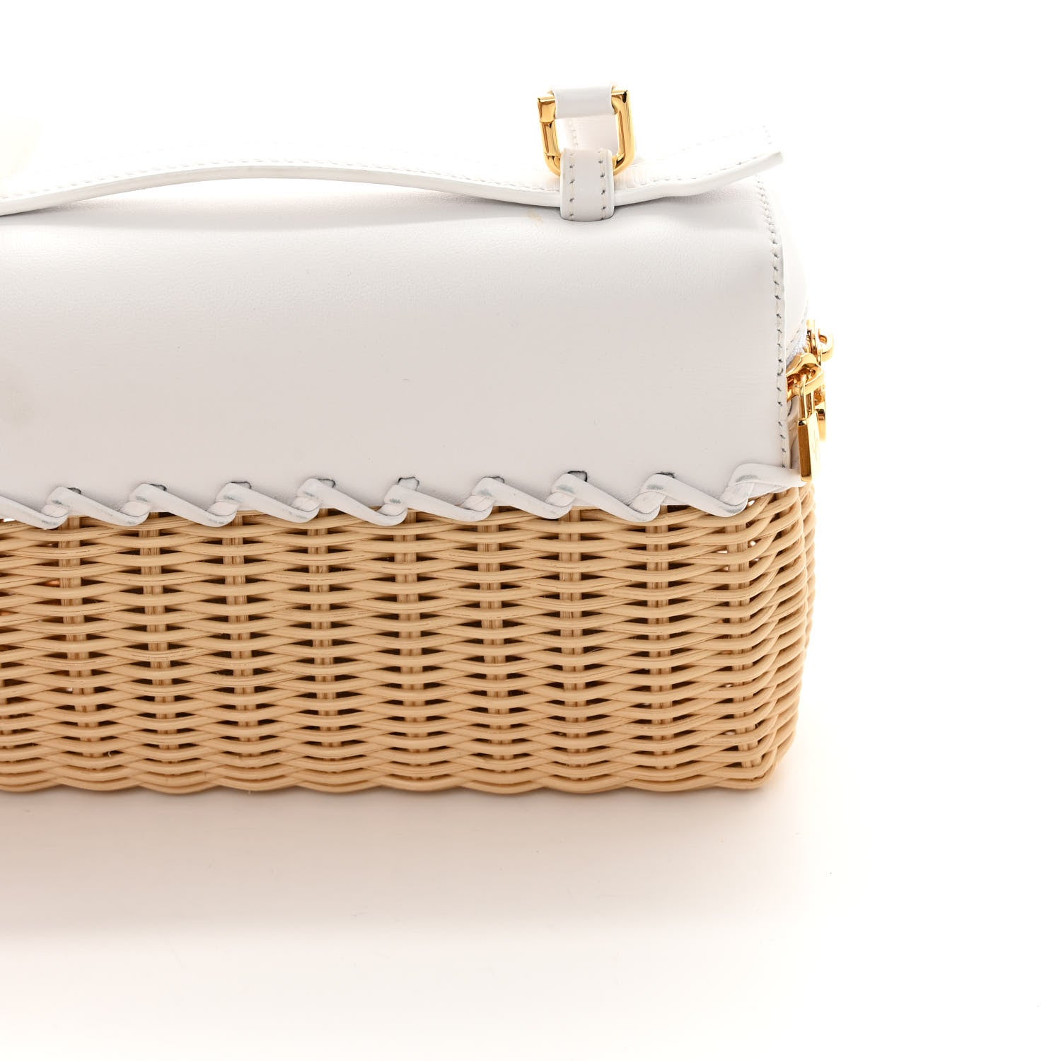 Loro Piana Wicker Calfskin L19 Extra Pocket Pouch White 10 of 13