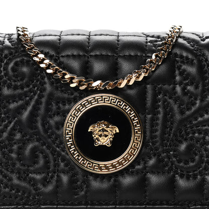 Versace Nappa Barocco Quilted Vanitas Crossbody Black 7 of 9