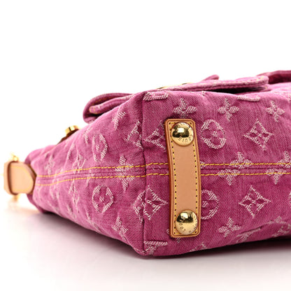 Louis Vuitton Denim Baggy PM Fuchsia 8 of 9