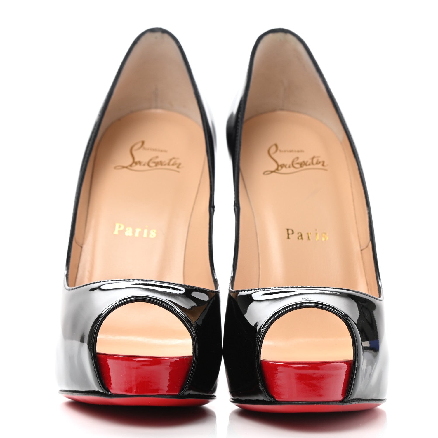 Christian Louboutin Patent New Very Prive 120 Pumps 36.5 Black Red 2 of 8