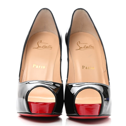 Christian Louboutin Patent New Very Prive 120 Pumps 36.5 Black Red 2 of 8