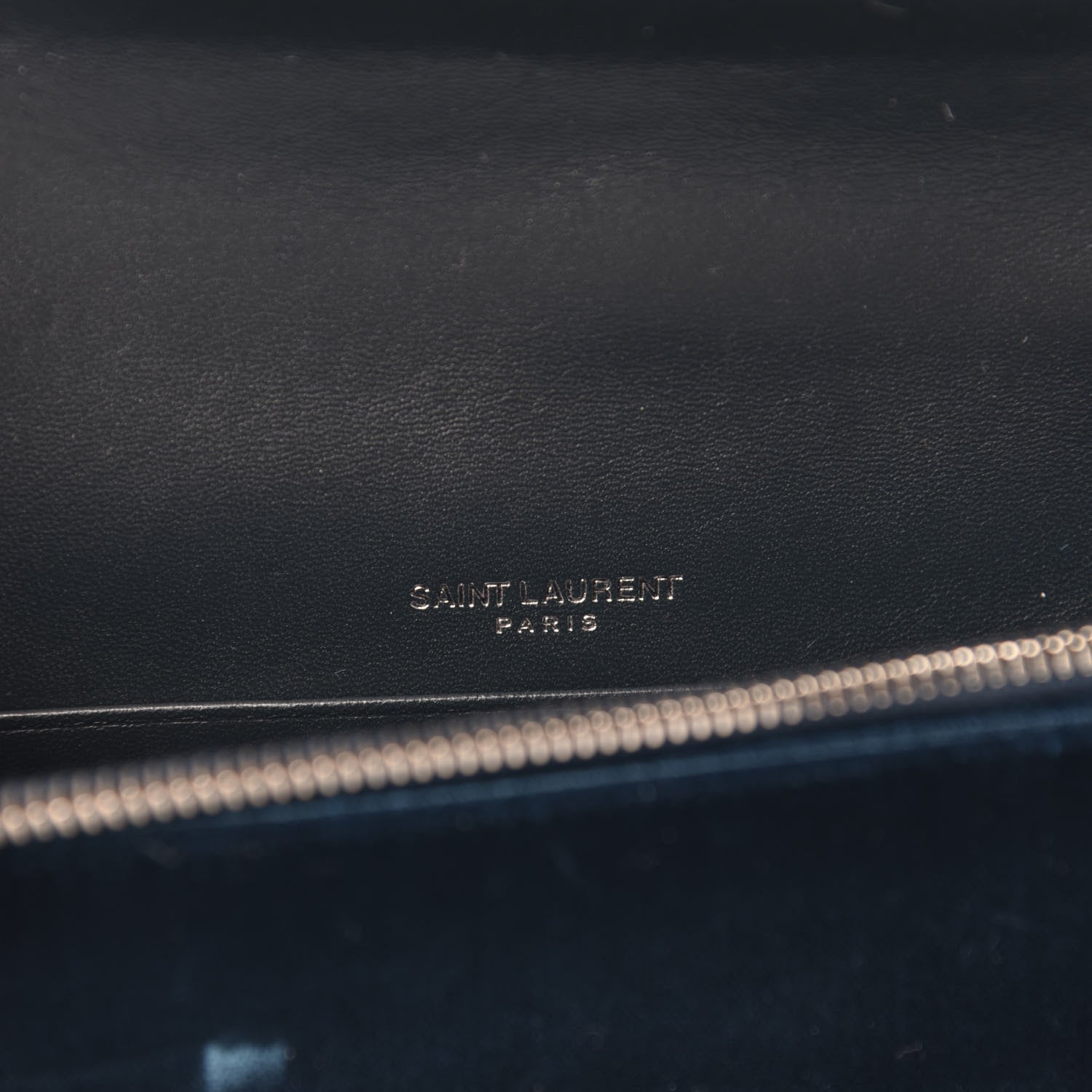 Saint Laurent Velvet Crystal Monogram Kate Tassel Chain Wallet Blue 8 of 12
