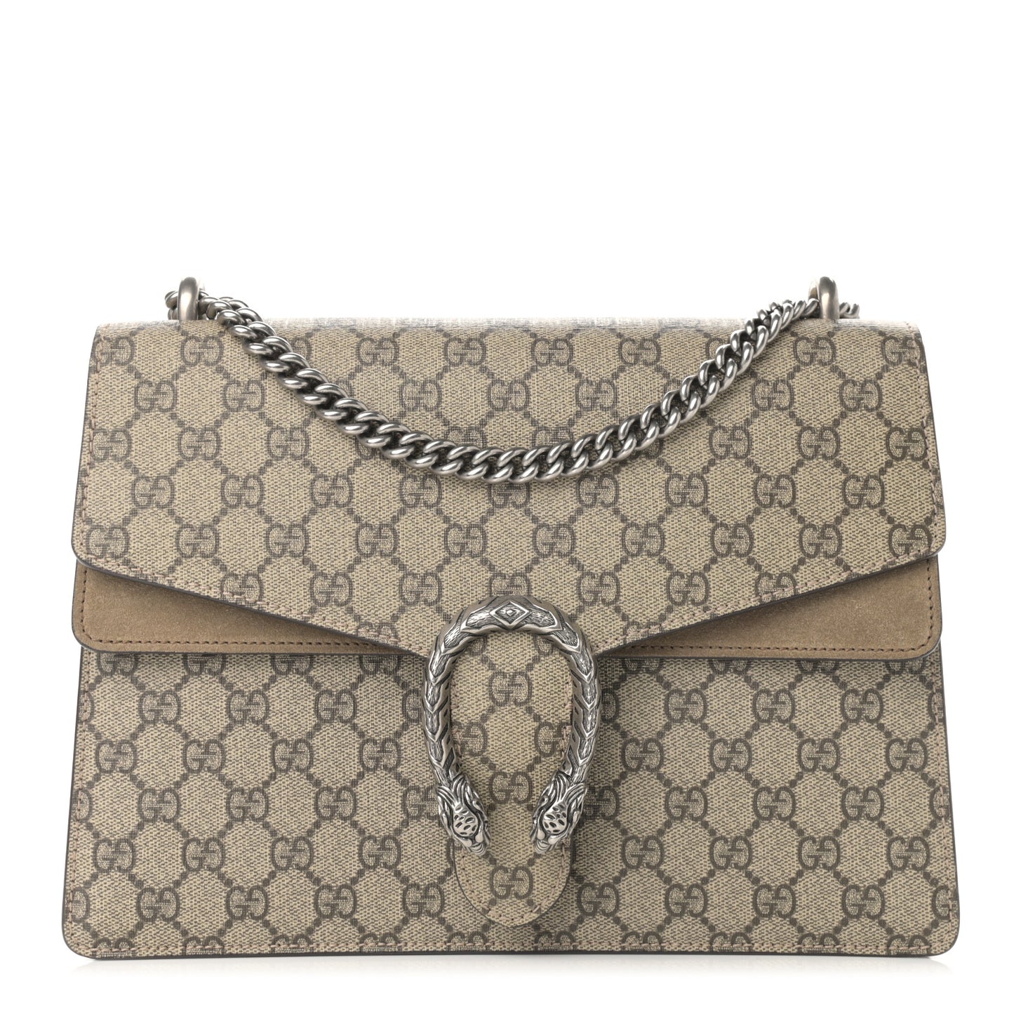 GG Supreme Monogram Medium Dionysus Shoulder Bag Taupe