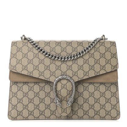 Gucci GG Supreme Monogram Medium Dionysus Shoulder Bag Taupe 1 of 10