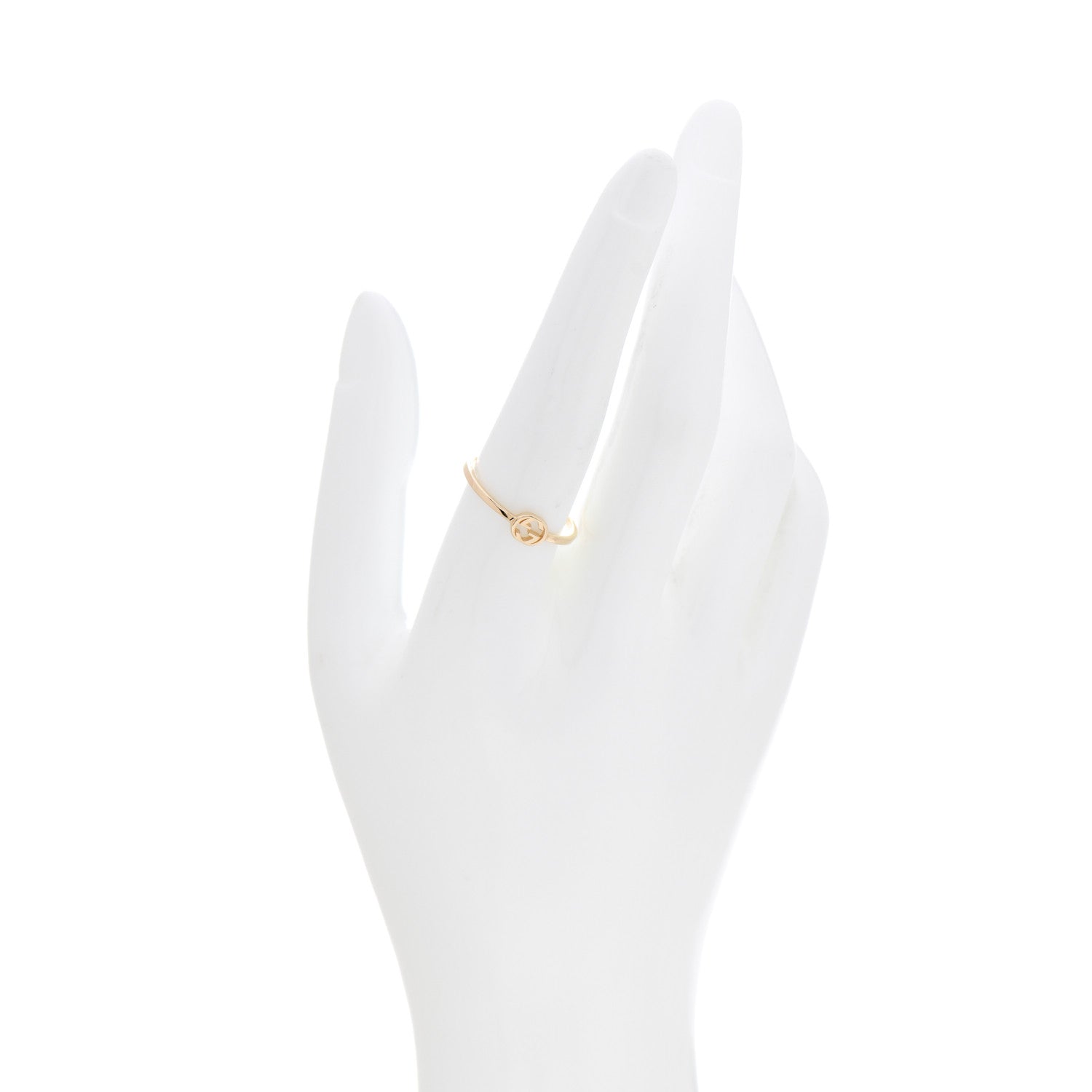 Gucci 18K Yellow Gold Interlocking G Ring 60 9 2 of 7
