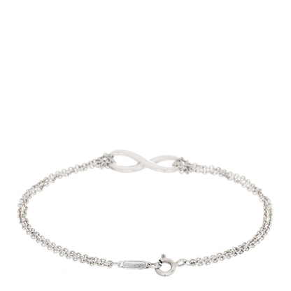 Tiffany Sterling Silver Infinity Double Chain Bracelet 2 of 5
