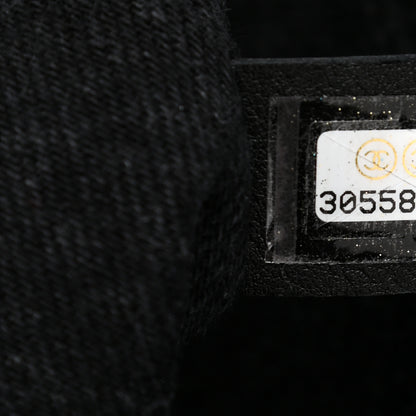 Chanel Denim Quilted CC Print Medium Single Flap Black 9 of 11