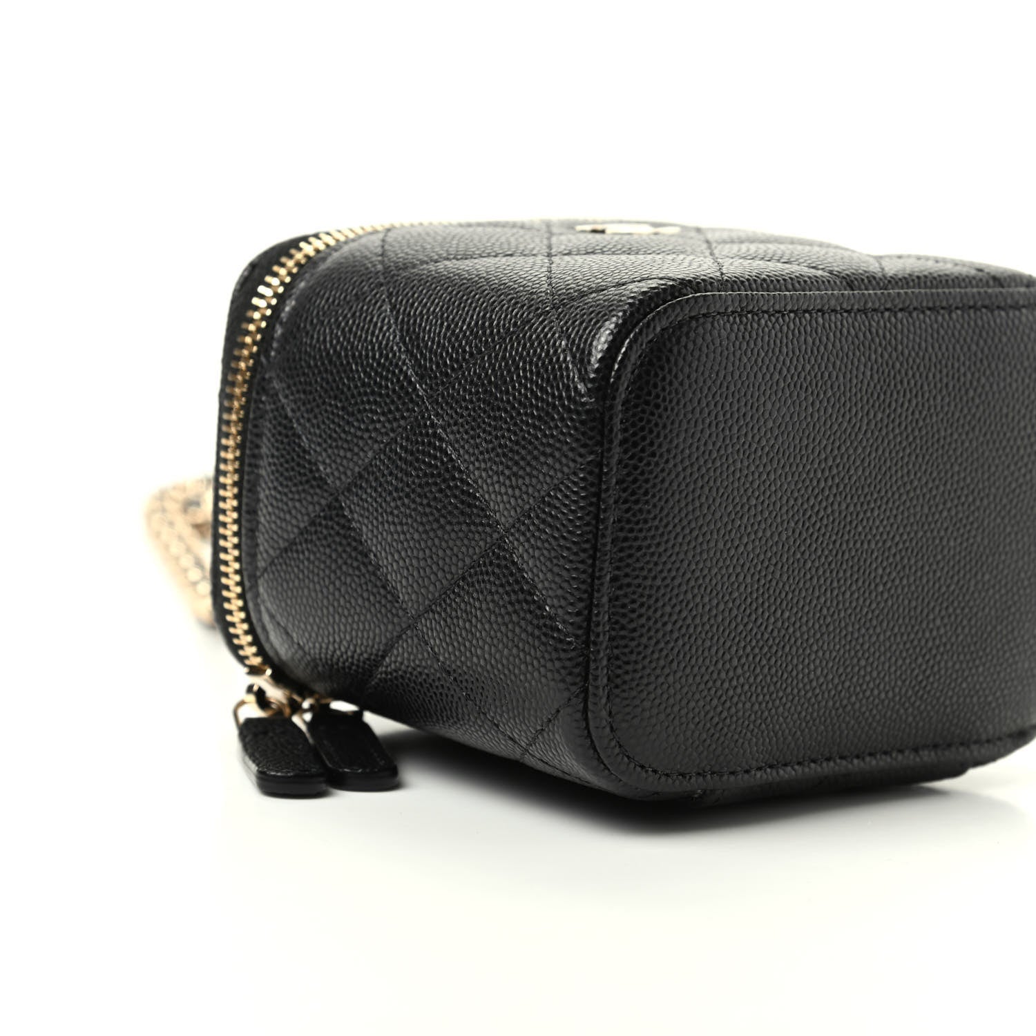 Chanel Caviar Quilted Mini Vanity Case With Chain Black 6 of 10