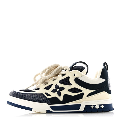 Louis Vuitton Mens LV Calfskin Mesh Skate Sneaker 11 Marine 1 of 9