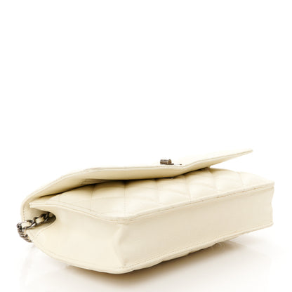 Chanel Aged Calfskin Quilted Reissue Wallet On Chain WOC White 4 of 15