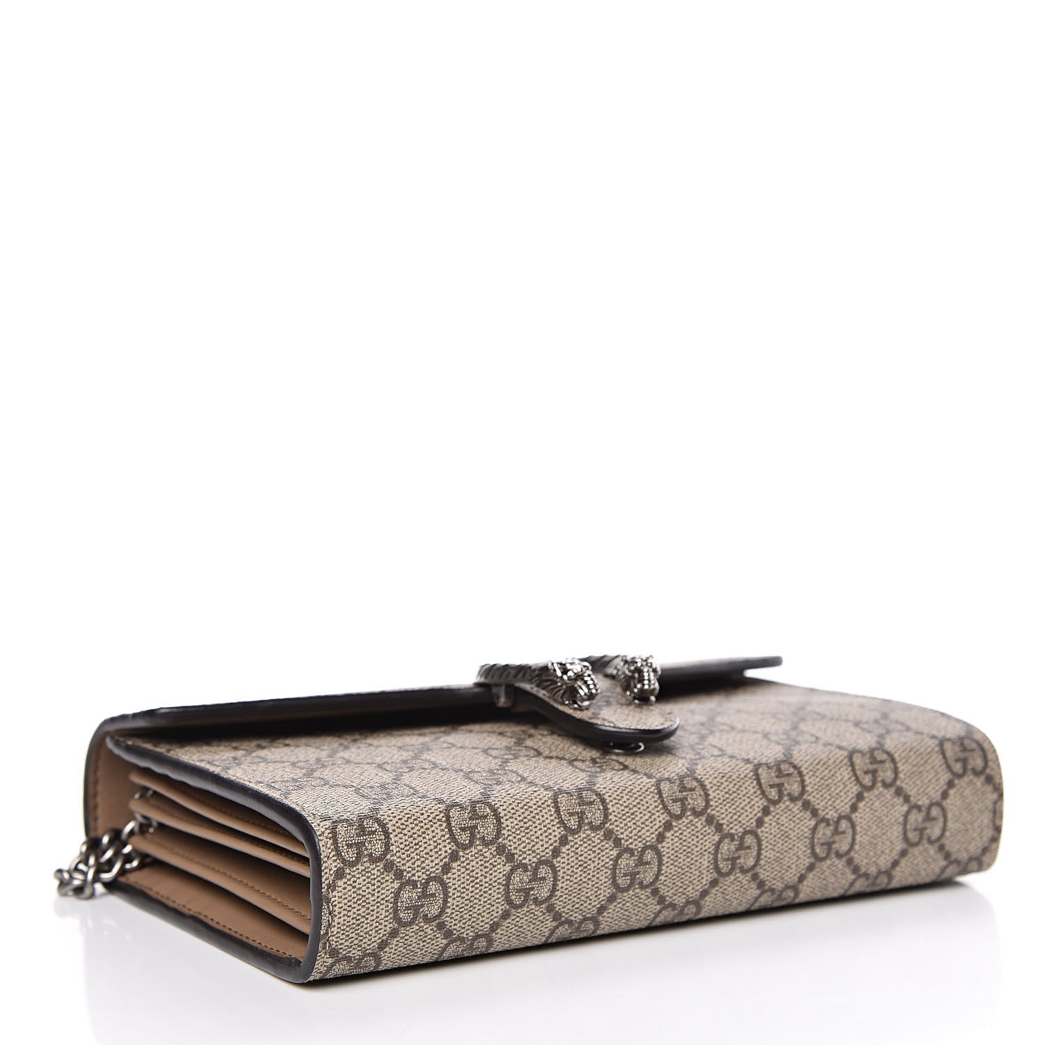 Gucci GG Supreme Monogram Mini Dionysus Chain Wallet Beige Taupe 4 of 10