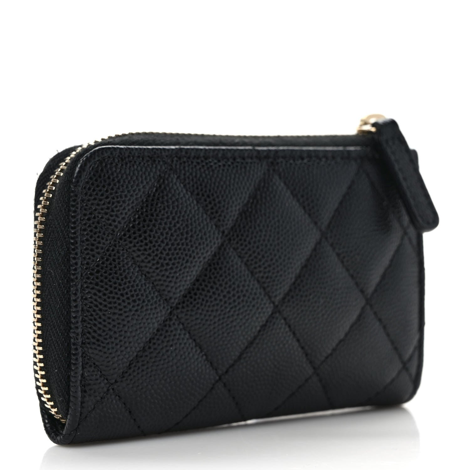 Chanel Caviar Quilted Zipped Key Holder Case Black 3 of 8