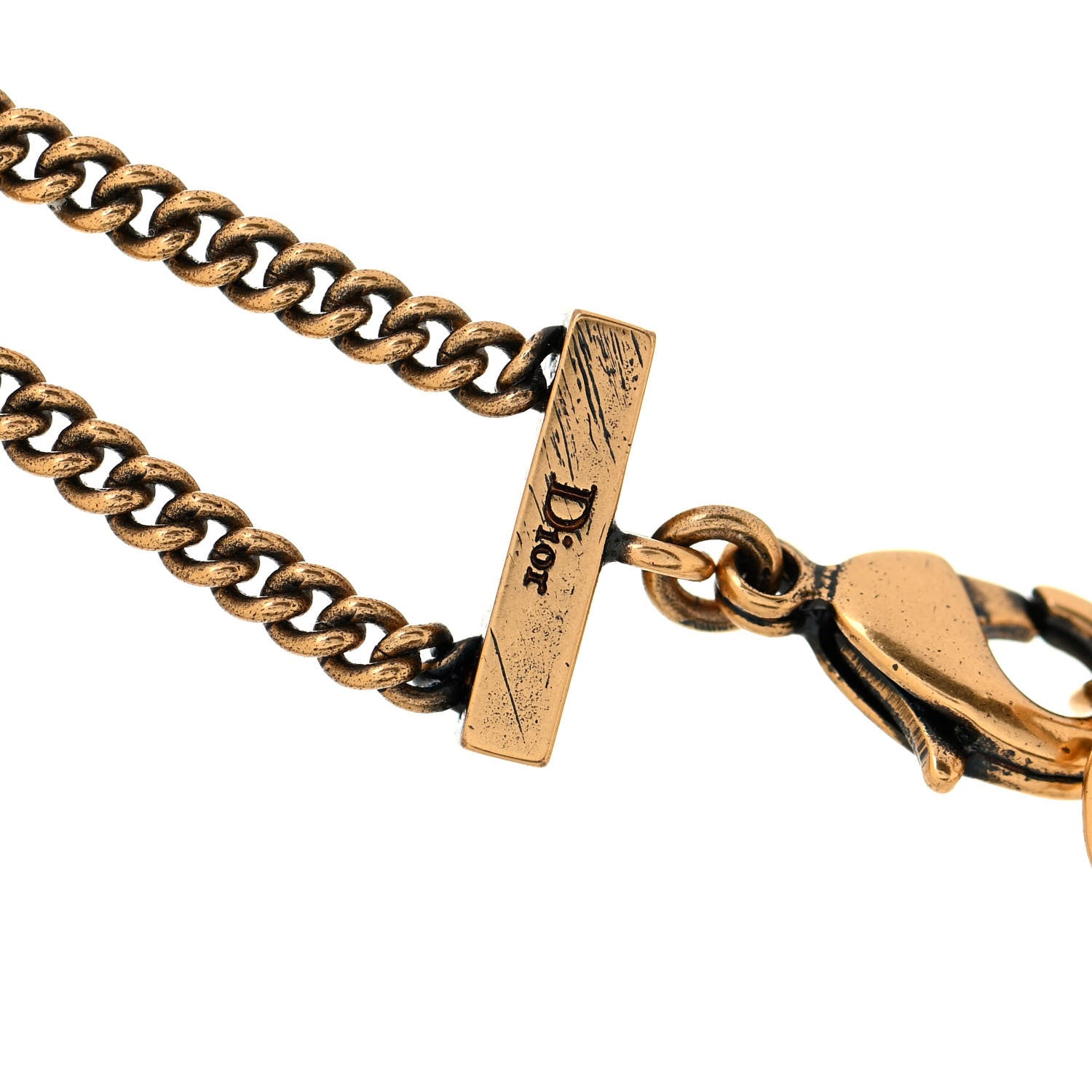 Christian Dior Metal J'Adior Choker Necklace Aged Gold 4 of 4