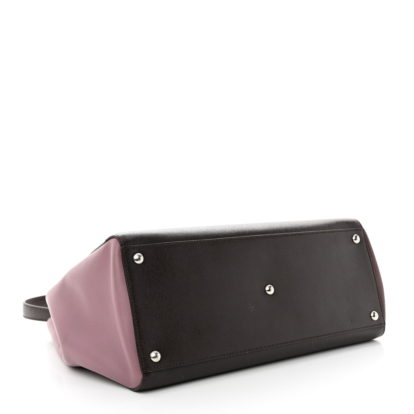 Vitello Elite Colorblock Regular 2Jours Tote Caffe Black Bordeaux Glicine