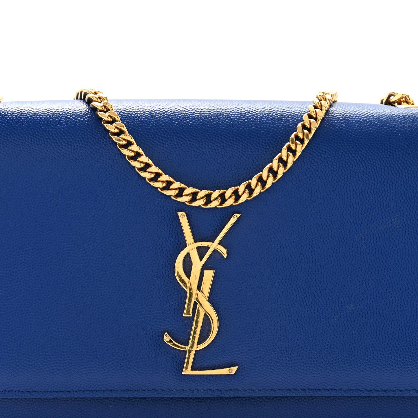 Grain De Poudre Medium Classic Monogram Kate Satchel Flash Blue
