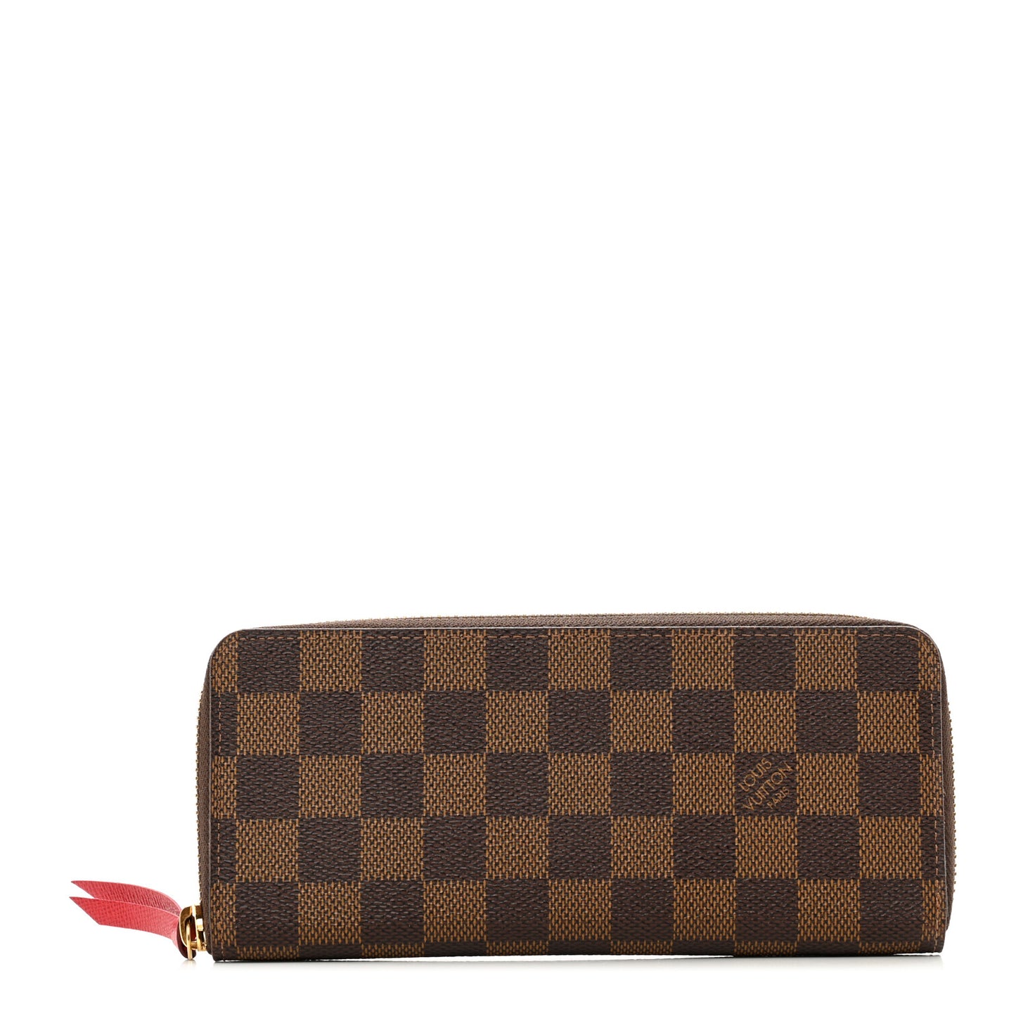 Damier Ebene Clemence Wallet Cherry