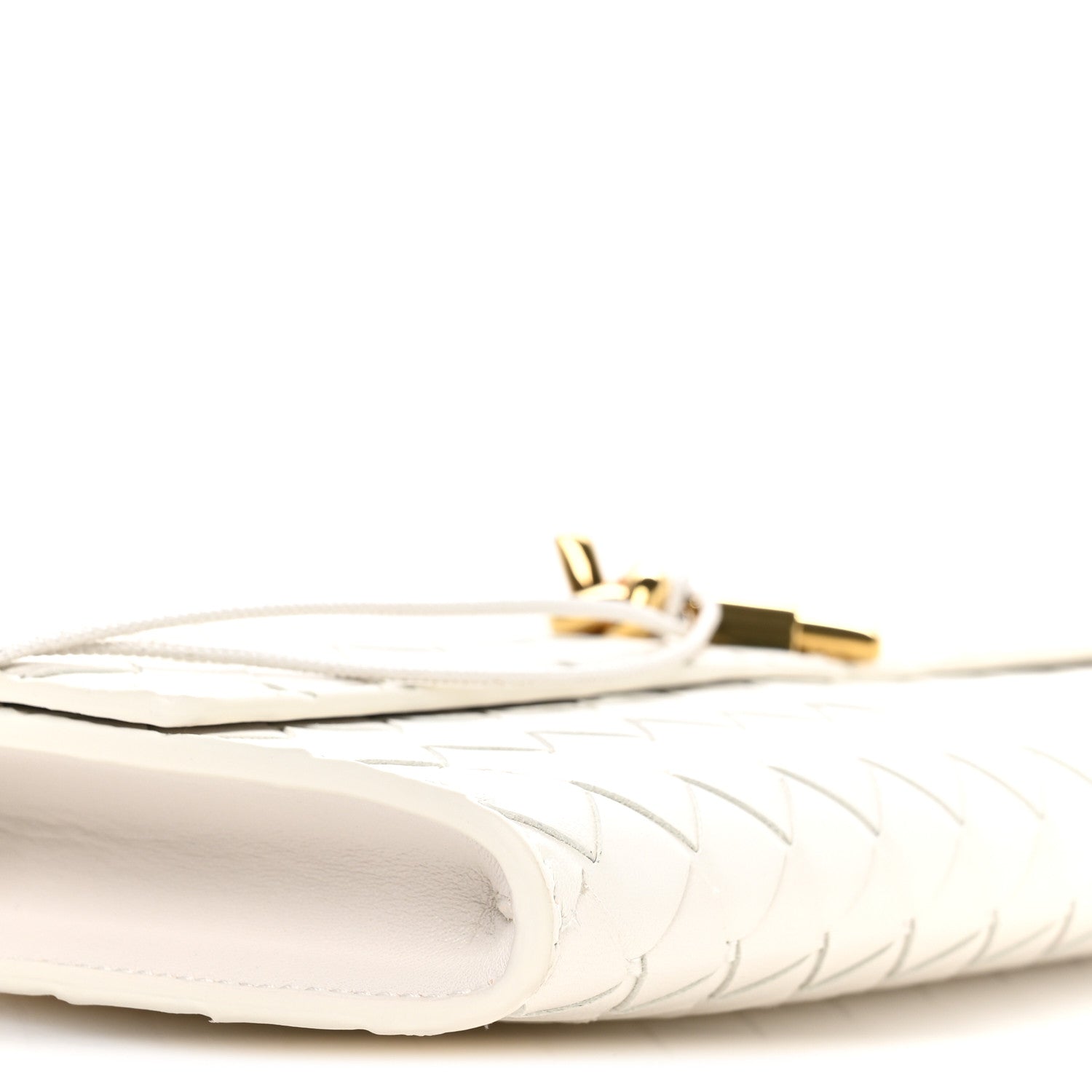 Bottega Veneta Nappa Intrecciato Long Andiamo Top Handle Clutch White 9 of 11