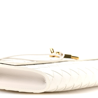 Bottega Veneta Nappa Intrecciato Long Andiamo Top Handle Clutch White 9 of 11