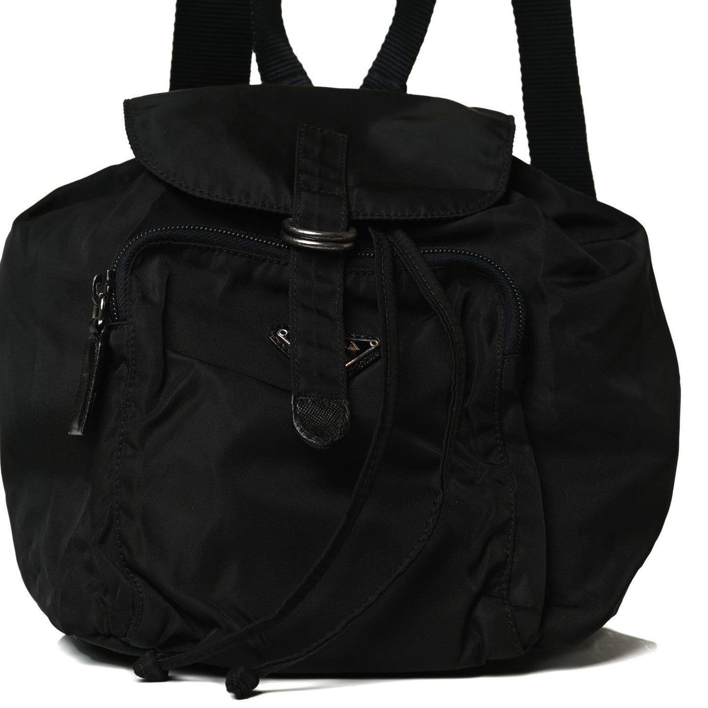 Nylon Vela Mini Cinch Backpack Black