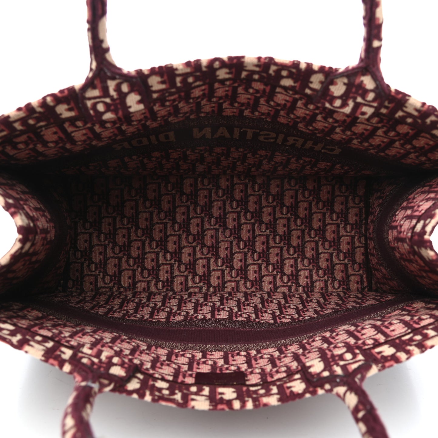 Oblique Large Book Tote Burgundy Multicolor