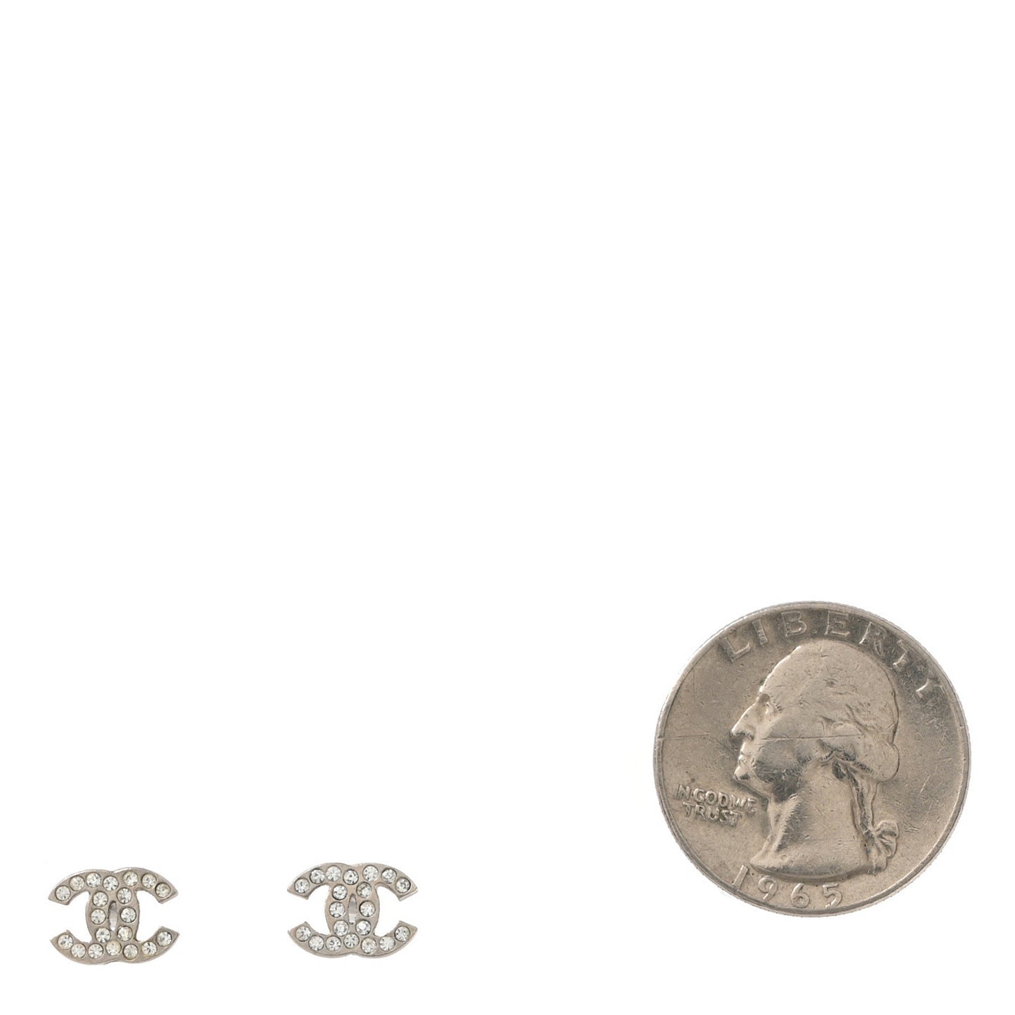 Crystal Mini Timeless CC Earrings Silver