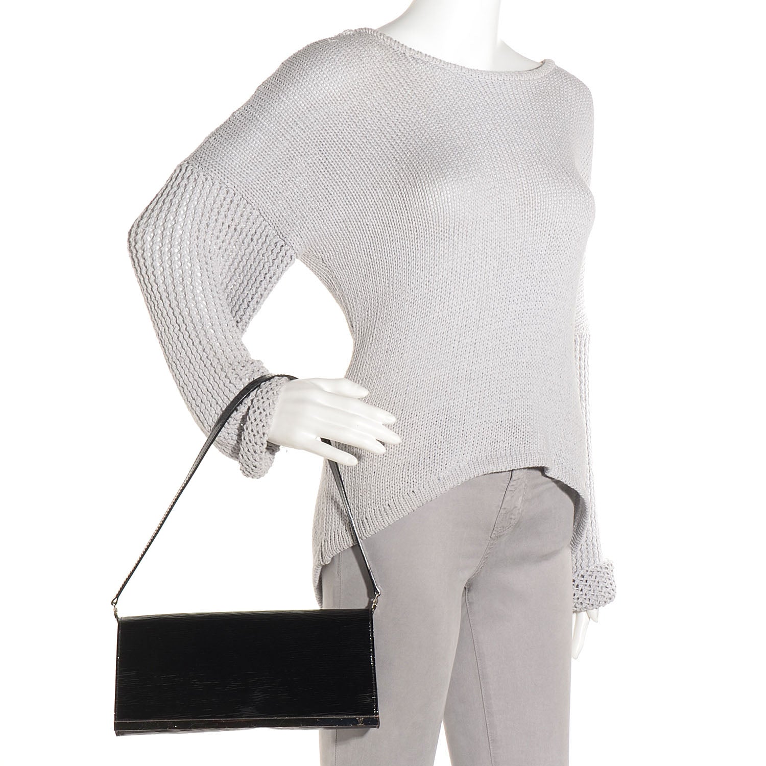 Louis Vuitton Electric Epi Sevigne Clutch Black 2 of 7