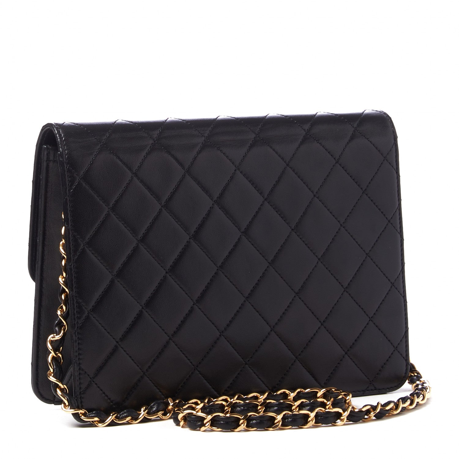 Chanel Lambskin Quilted Small Single Flap Black 2 of 10