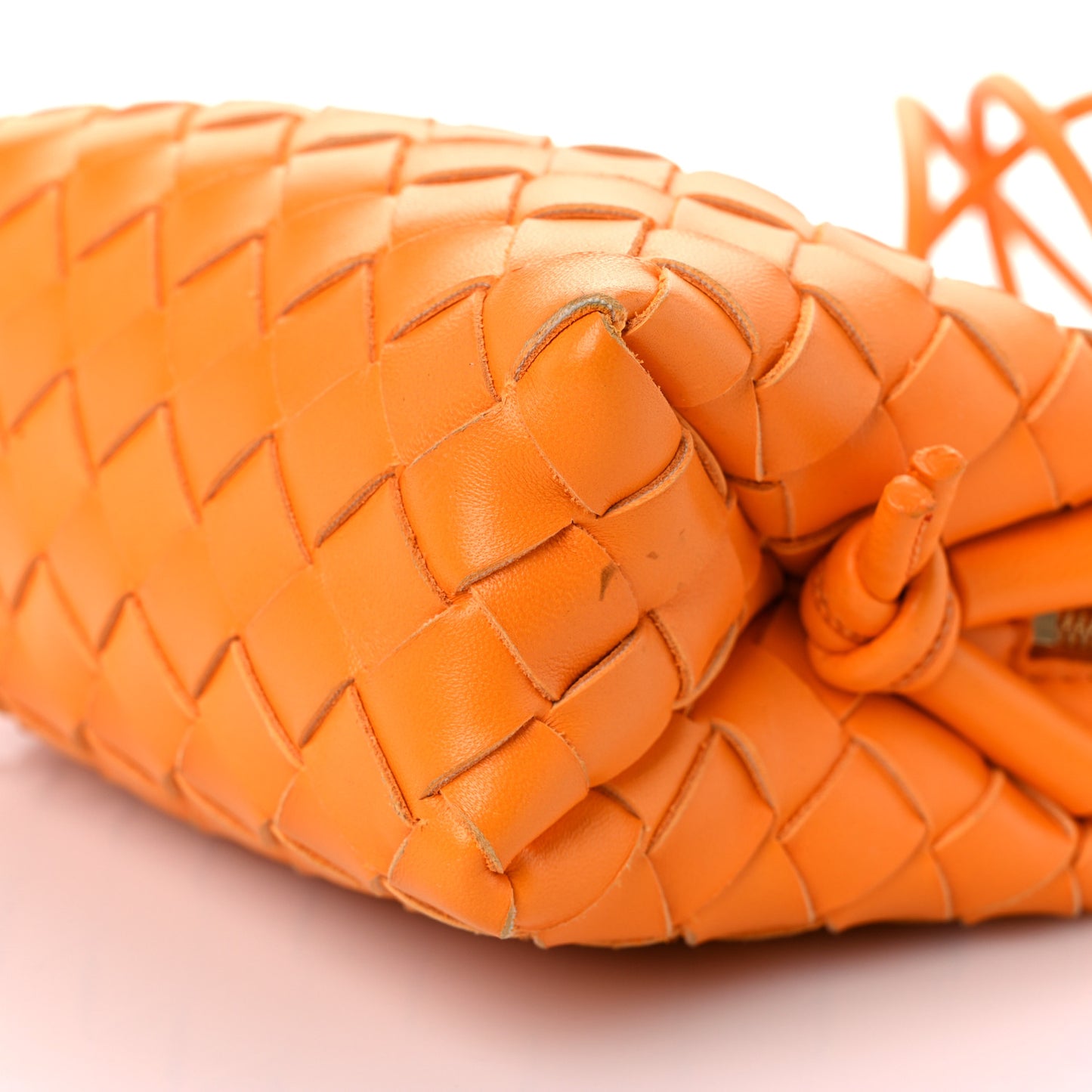 Nappa Intrecciato Small Loop Camera Bag Tangerine