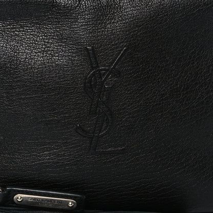 Saint Laurent Lambskin Monogram Embossed Small Lou Camera Bag Black 8 of 10