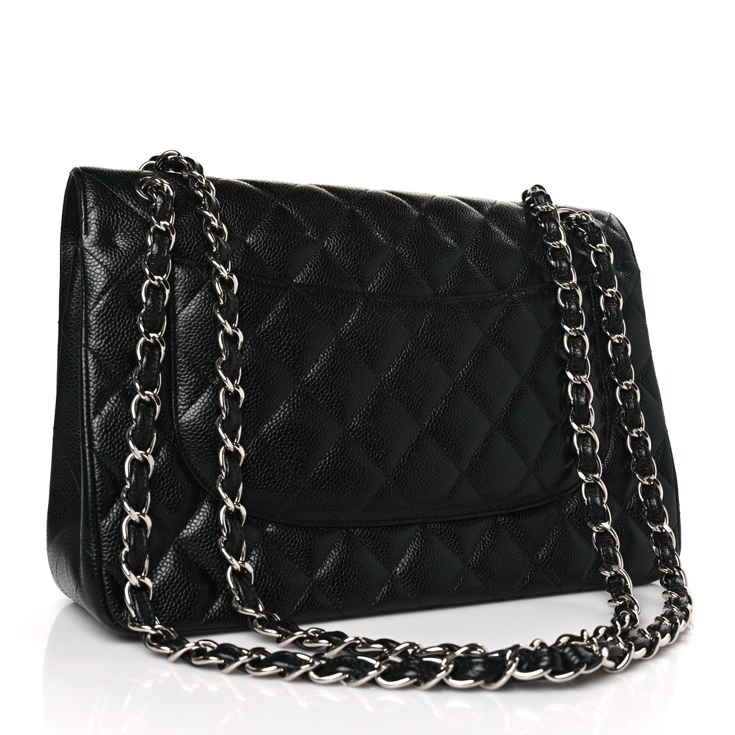 Chanel Caviar Quilted Jumbo Double Flap Black 3 of 9