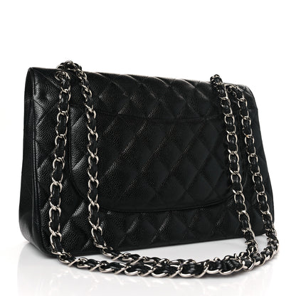 Chanel Caviar Quilted Jumbo Double Flap Black 3 of 9