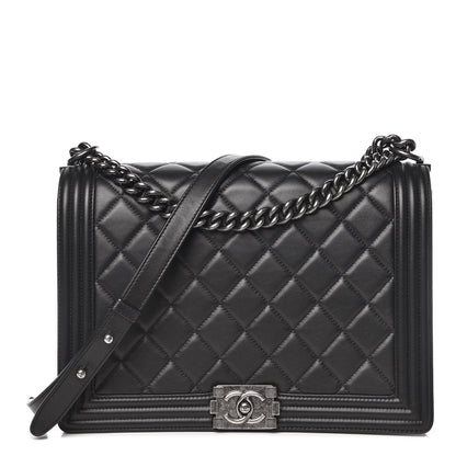 Chanel Calfskin Quilted Large Boy Flap Black 1 of 11