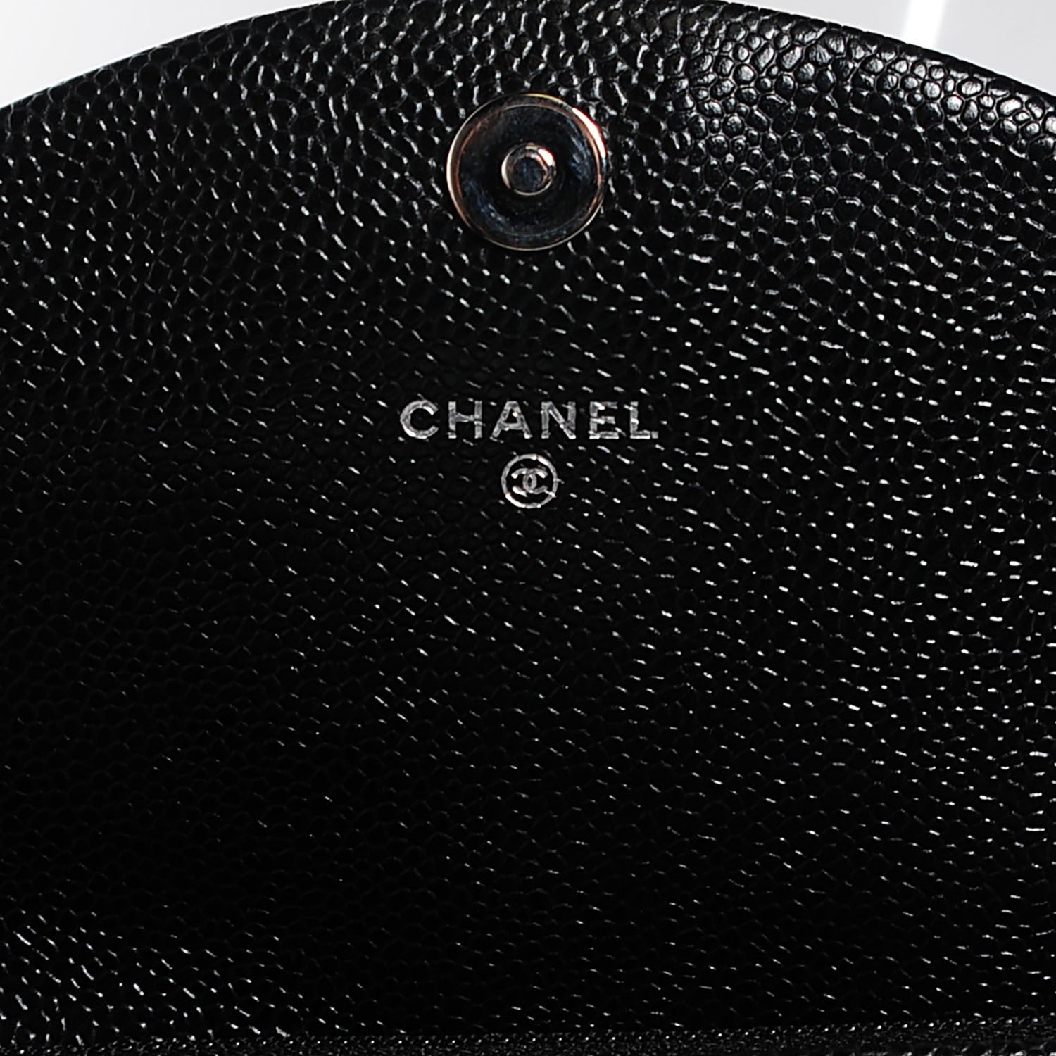 Chanel Caviar Half Moon Wallet On Chain WOC Black 7 of 9