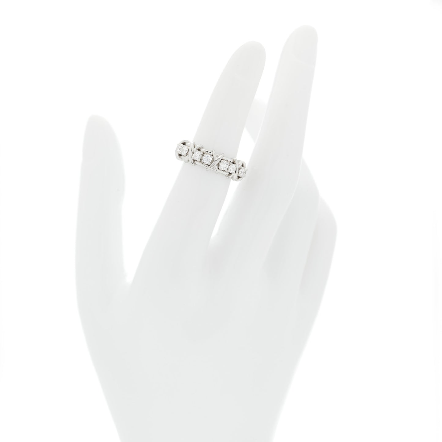 Platinum Diamond Schlumberger Sixteen Stone Ring 49 5